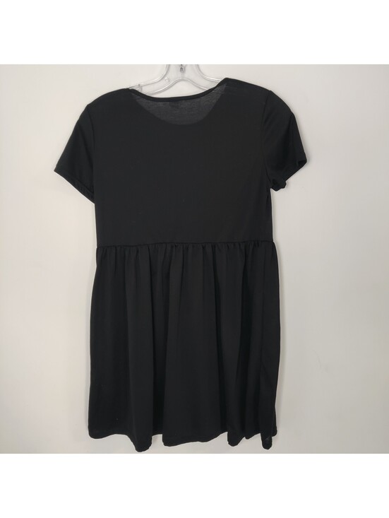 SHEIN Other - SHEIN Girls Black Babydoll T-Shirt Dress Short Sleeve Casual Size 11-12Y EU 152